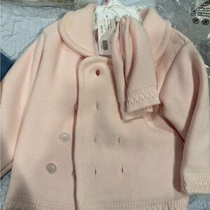 Chant de Joie Pink Knit Kids Jacket and Hat set